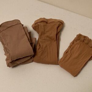 Set of Brown Footless Dance Tights